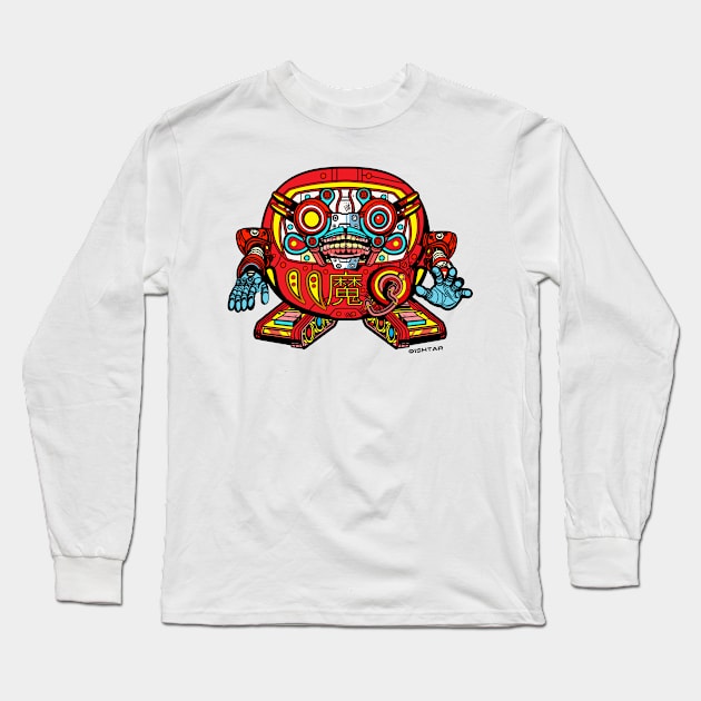 Mecha DARUMA - Raw Long Sleeve T-Shirt by 1shtar